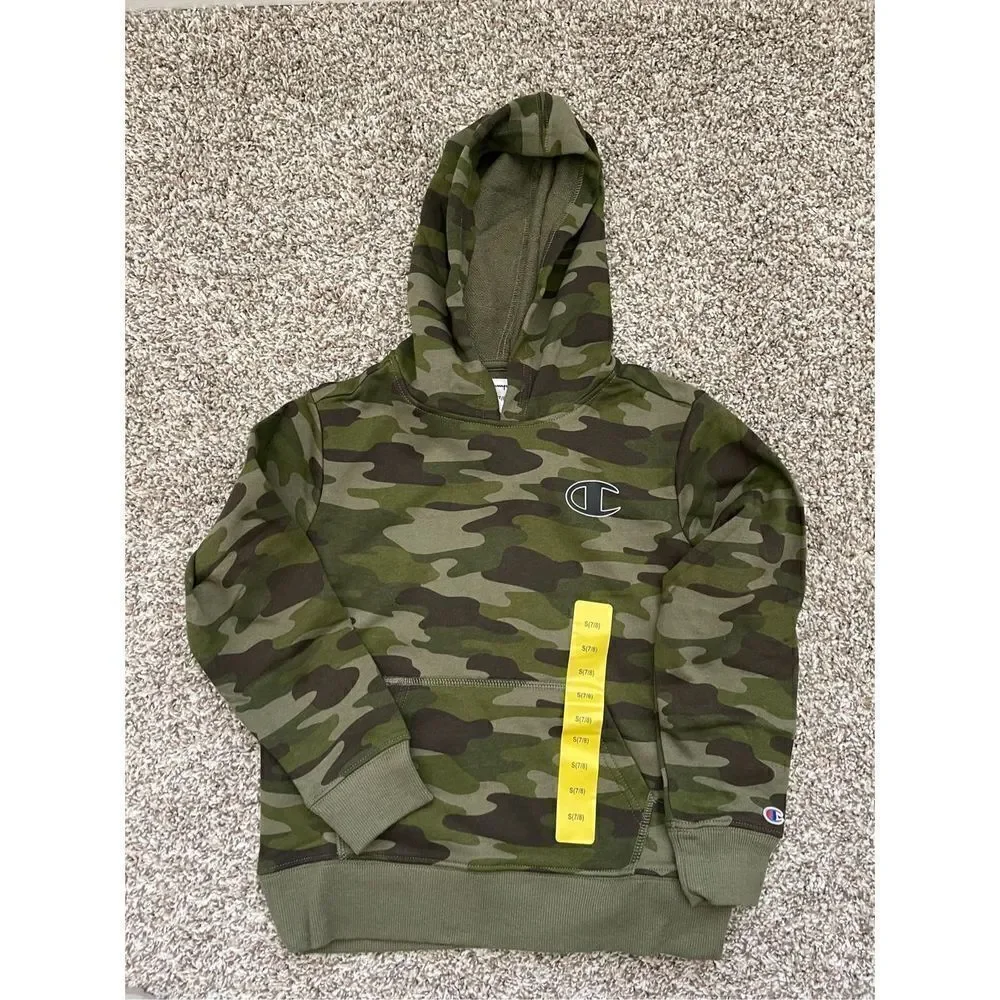 ❤️Champion Boy’s Fleece Hooded Camo Sweatshirt